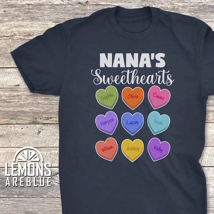 Grandparents Sweethearts Personalized Premium Tees