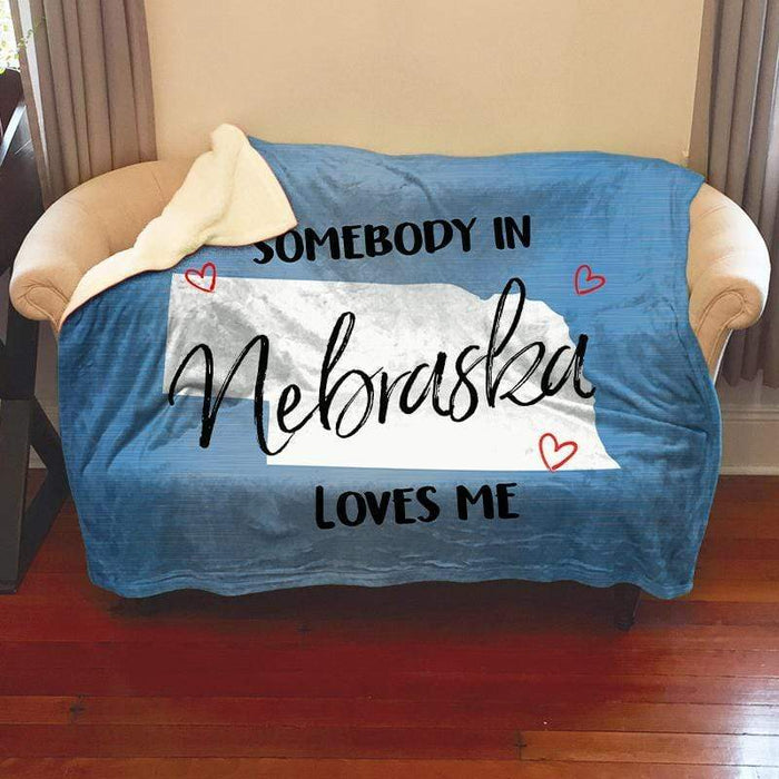 Somebody Loves Me (CUSTOM) Cozy Fleece Blankets