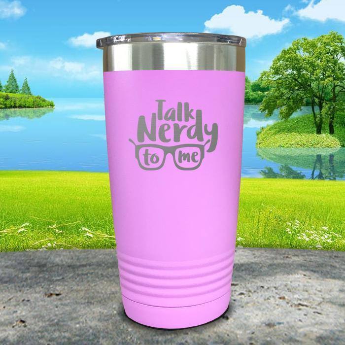 Talk Nerdy To Me Engraved Tumbler Tumbler ZLAZER 20oz Tumbler Lavender 