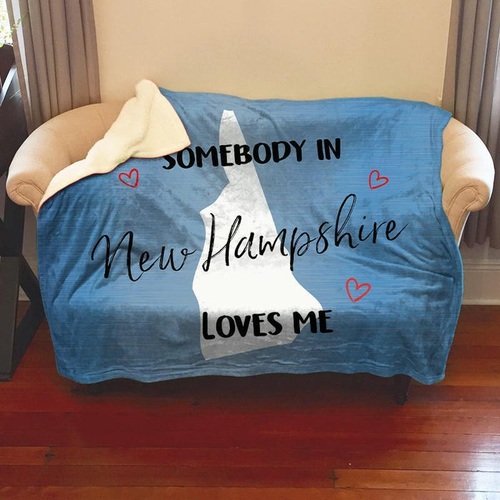 Somebody Loves Me (CUSTOM) Cozy Fleece Blankets