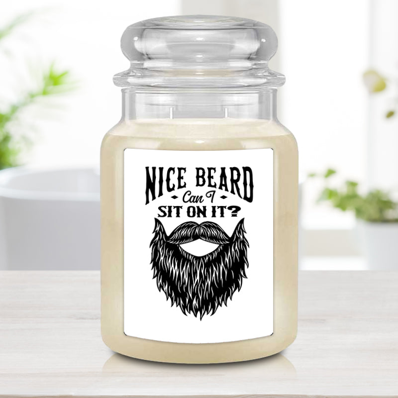 Nice Beard Can I Sit On It Candle