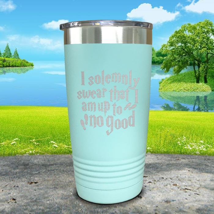 I Solemnly Swear I'm Up To No Good Engraved Tumbler Tumbler ZLAZER 20oz Tumbler Mint 