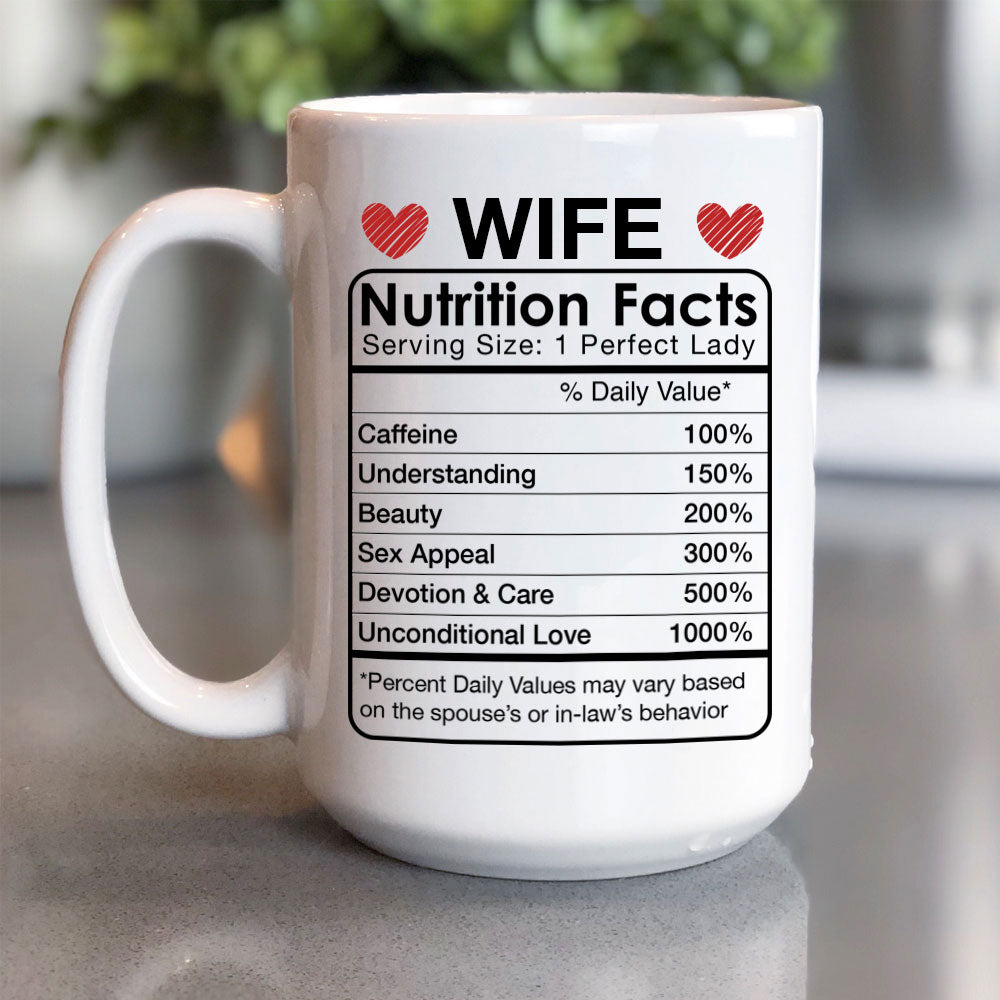 Personalized Wife/Girlfriend Nutrition Facts Coffee Mug - LemonsAreBlue