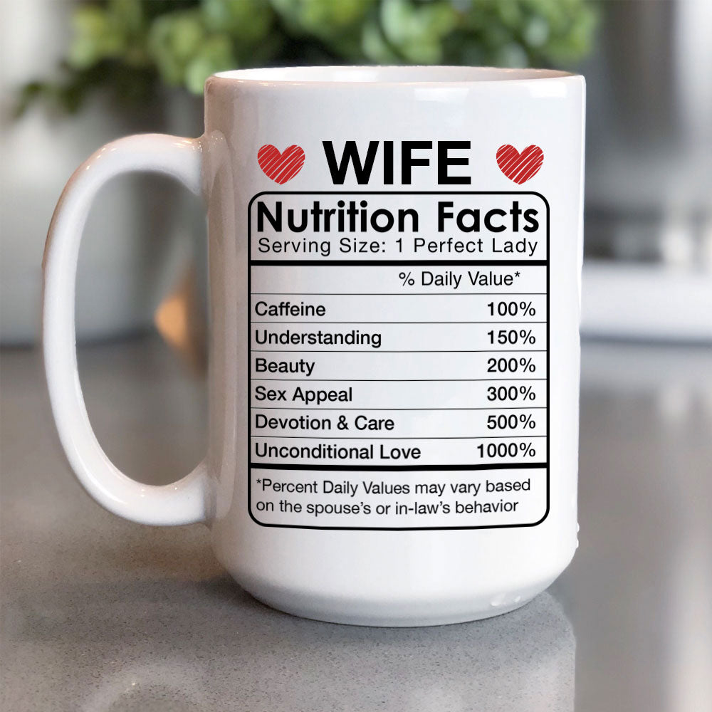 Personalized Wife/Girlfriend Nutrition Facts Coffee Mug