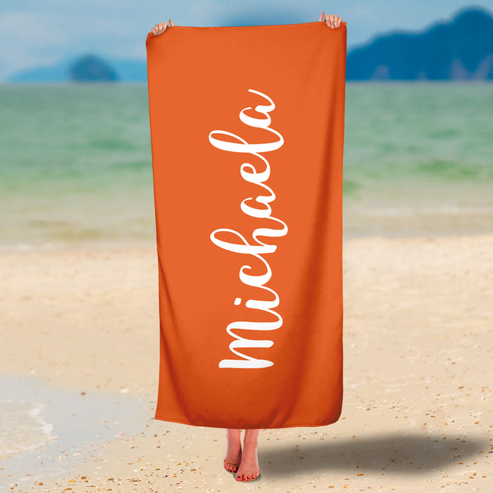 Personalized Scripty Style Name Premium Beach/Pool Towel