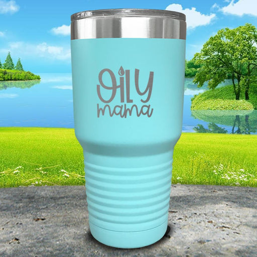 Oily Mama Engraved Tumbler Tumbler ZLAZER 30oz Tumbler Mint 