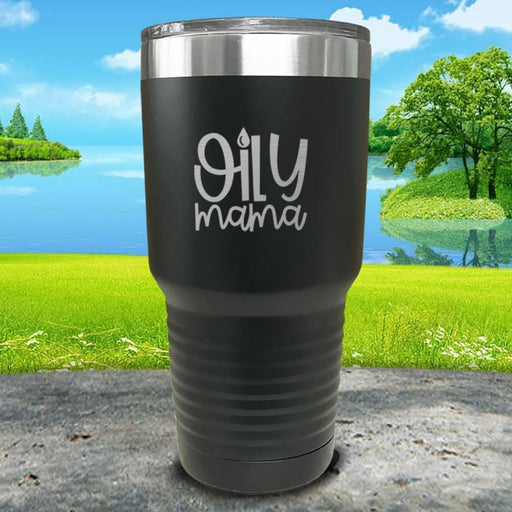 Oily Mama Engraved Tumbler Tumbler ZLAZER 30oz Tumbler Black 