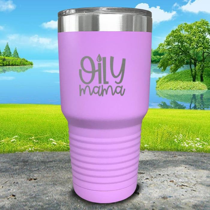 Oily Mama Engraved Tumbler Tumbler ZLAZER 30oz Tumbler Lavender 