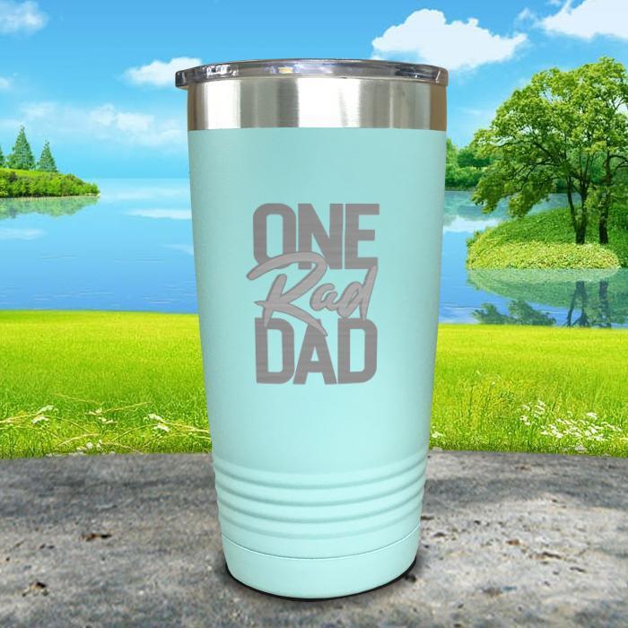 One Rad Dad Engraved Tumbler Tumbler Nocturnal Coatings 20oz Tumbler Mint 