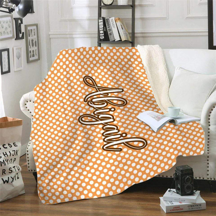 Polka Dots Personalized Blankets