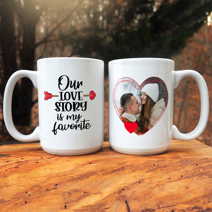 Our Love Story Personalized Photo Mug