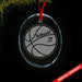 Basketball CUSTOM Engraved Glass Ornament Ornament ZLAZER Oval Ornament 