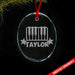 Piano CUSTOM Engraved Glass Ornament ZLAZER Oval Ornament 