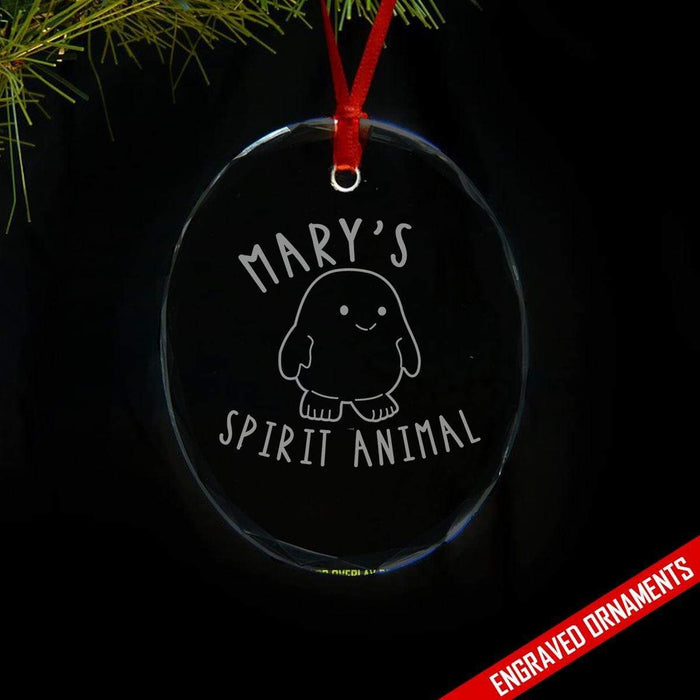 Adipose CUSTOM Engraved Glass Ornament ZLAZER Oval Ornament 