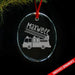 Firetruck CUSTOM Engraved Glass Ornament ZLAZER Oval Ornament 