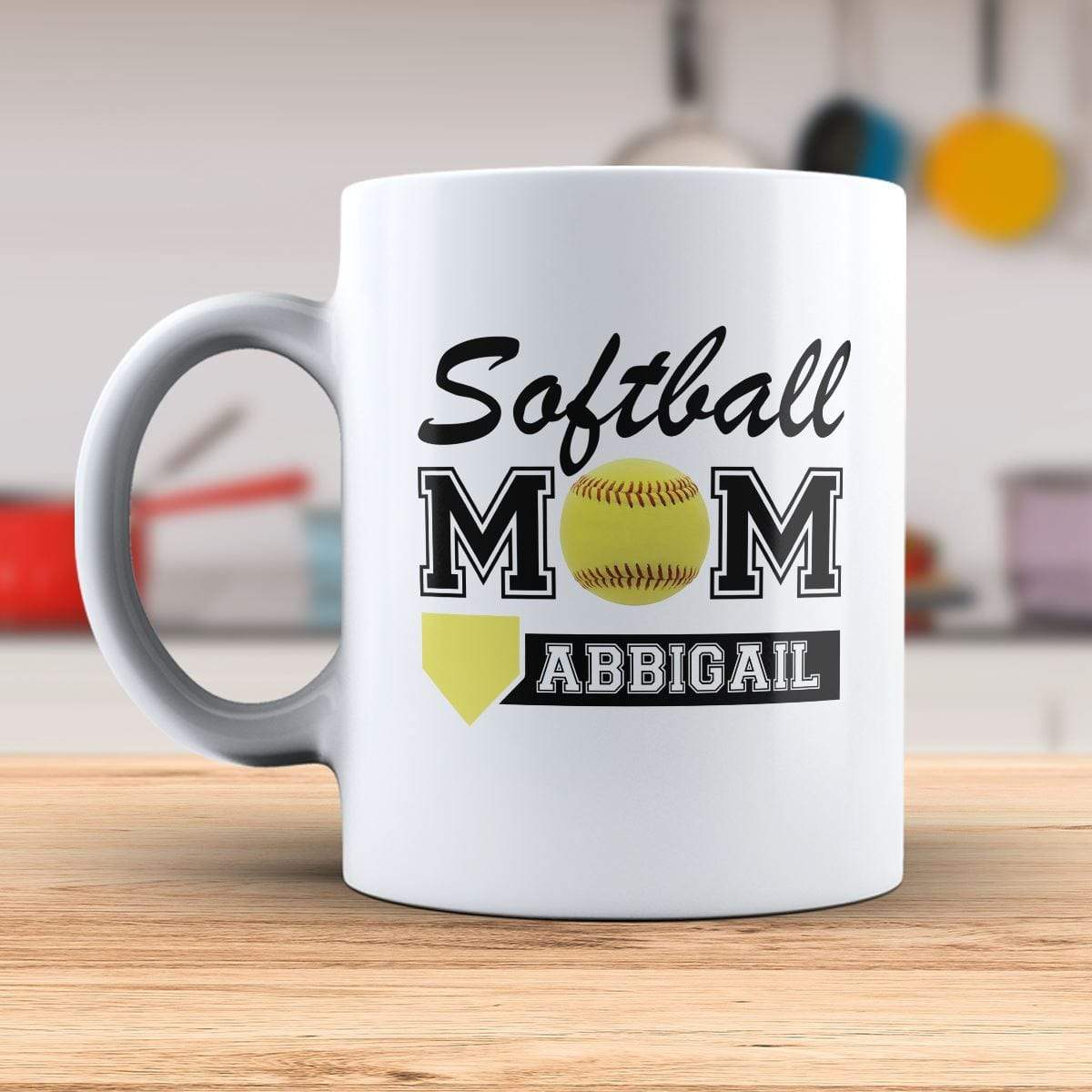 Personalized Softball Mama Mug Mugs Lemons Are Blue 15oz Mug 