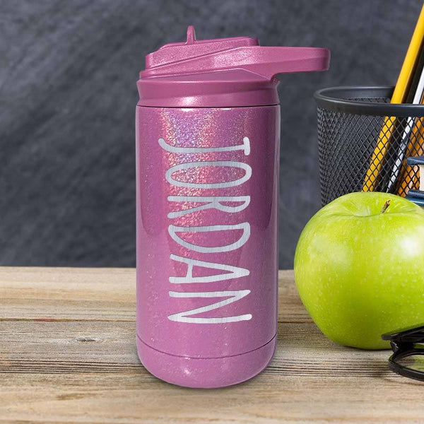 Personalized Rainbow Water Bottle, Custom Sports Bottle, Glitter Tumbler  With Name, Birthday Gift for Teen Girl, Hydro Sport Bottle 