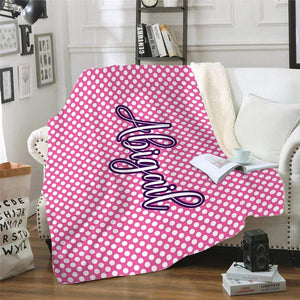 Polka Dots Personalized Blankets