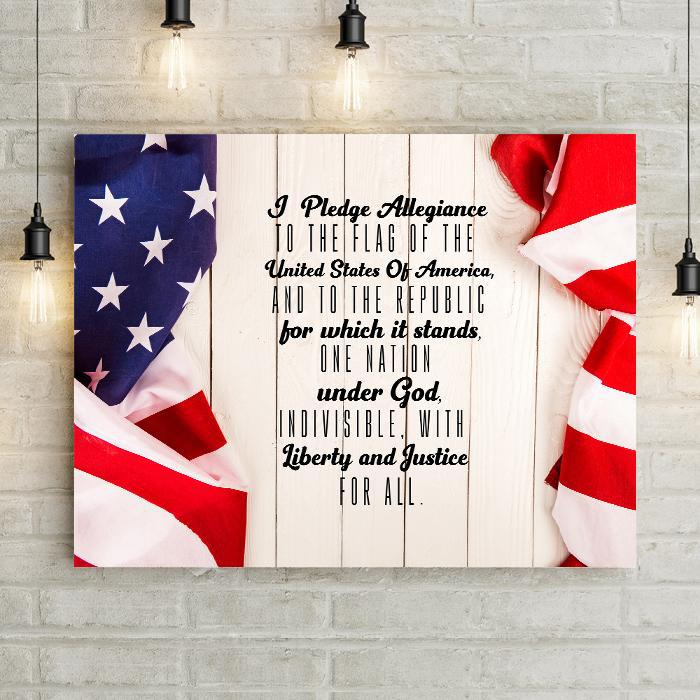 Pledge Of Allegiance Premium Canvas