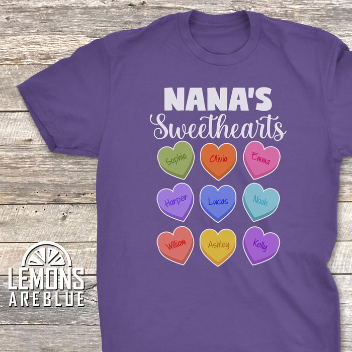 Grandparents Sweethearts Personalized Premium Tees