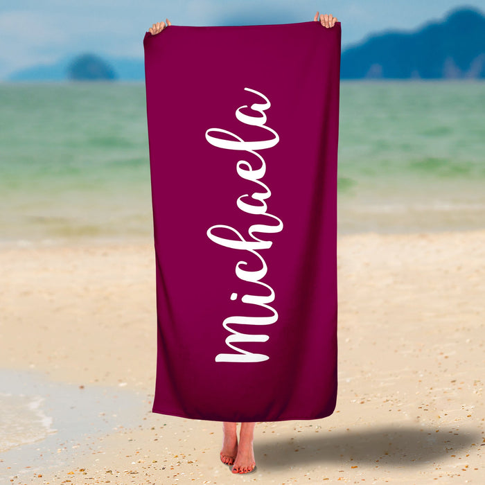 Personalized Scripty Style Name Premium Beach/Pool Towel