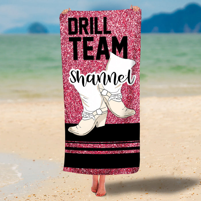 Personalized Drill Team Premium Beach/Pool Towel