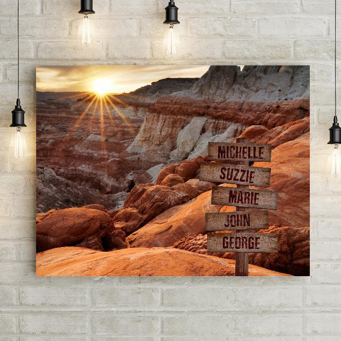 Personalized Rocky Cliff Premium Canvas