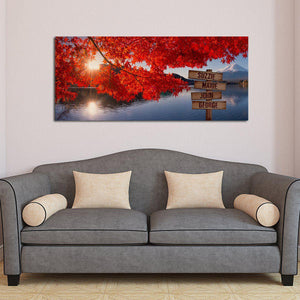 Personalized Red Maple Oversized Premium Canvas