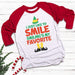 Smilings My Favorite Raglan T-Shirts CustomCat White/Red X-Small 