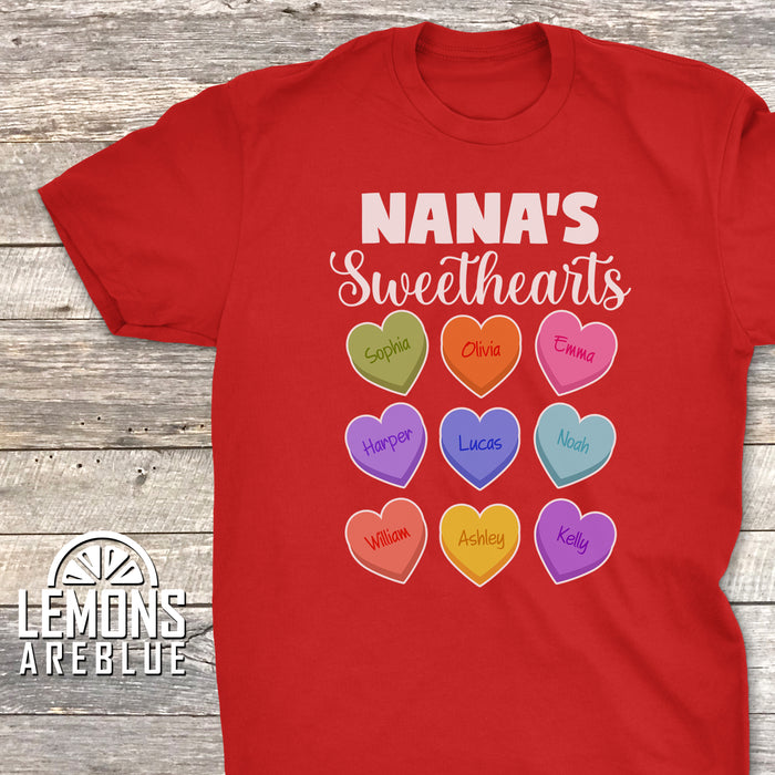 Grandparents Sweethearts Personalized Premium Tees