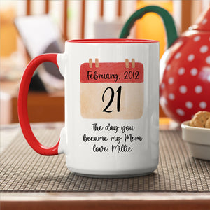 The Day You Became My Mom Personalized Mug