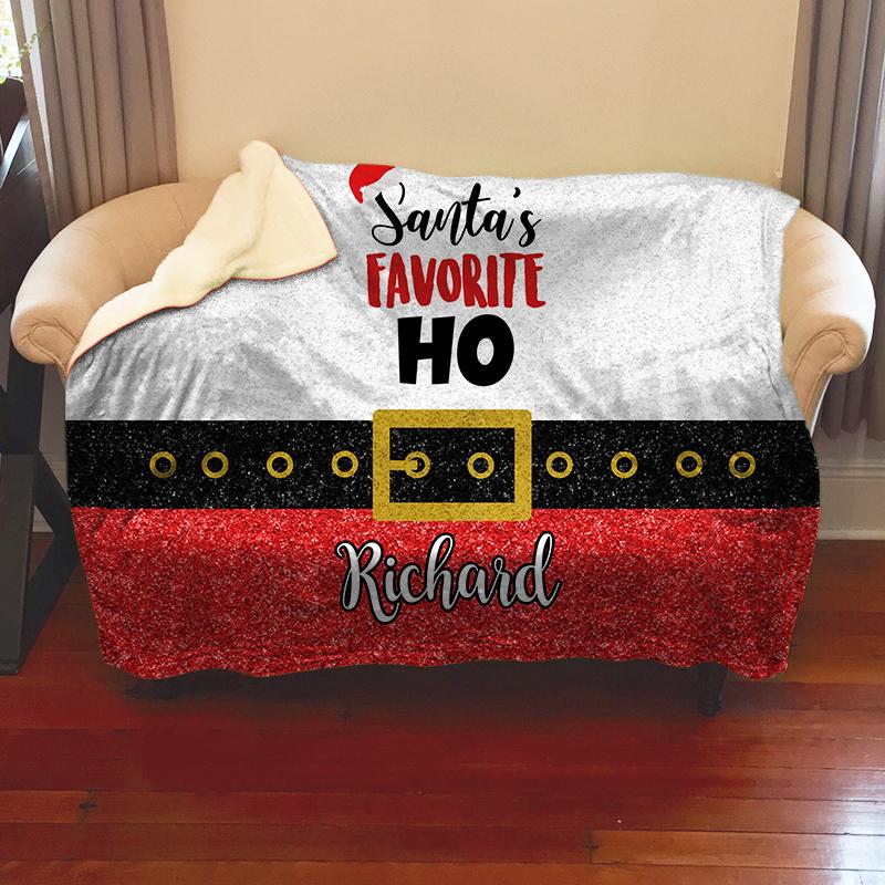 Santa's Favorite Ho Personalized Blankets