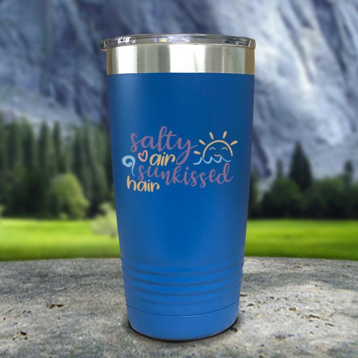 Salty Air Sunkissed Hair Color Printed Tumblers Tumbler ZLAZER 20oz Tumbler Blue 