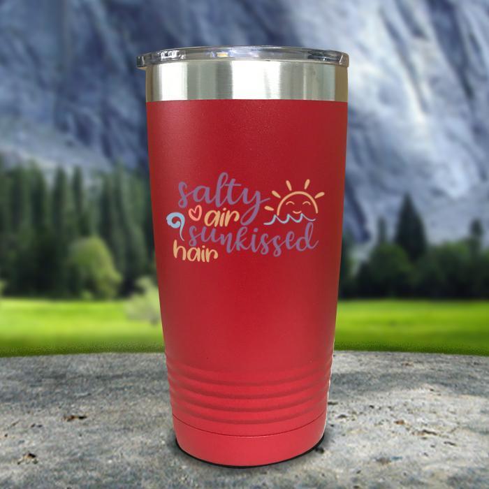 Salty Air Sunkissed Hair Color Printed Tumblers Tumbler ZLAZER 20oz Tumbler Red 