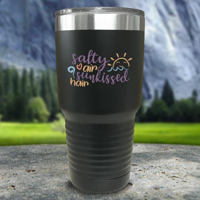 Salty Air Sunkissed Hair Color Printed Tumblers Tumbler ZLAZER 30oz Tumbler Black 