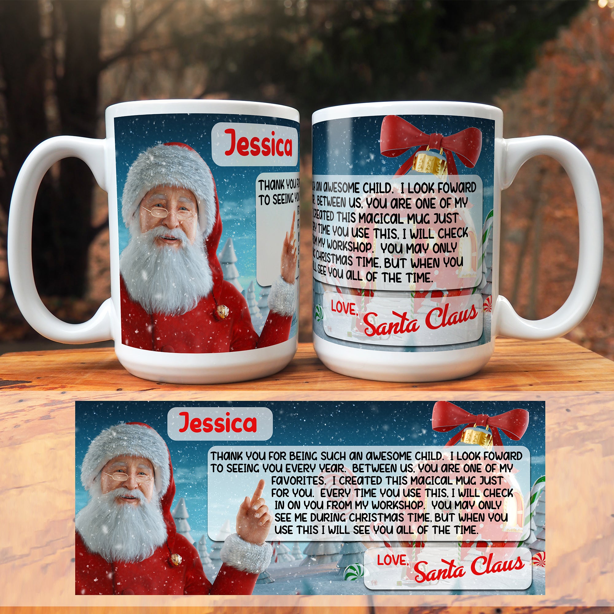 Personalized Letter From Santa Full Wrap Magical Mug