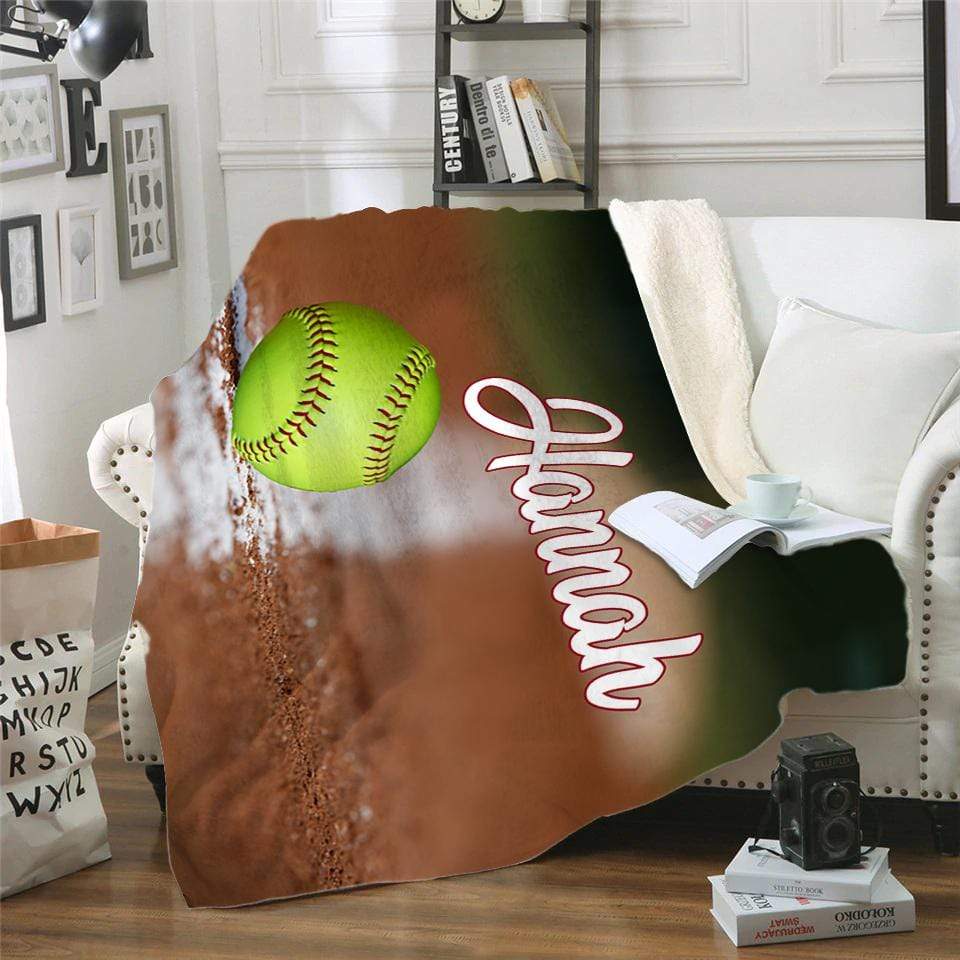 Personalized Softball Blankets
