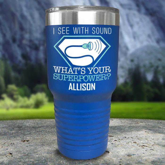 Sonographer Color Printed Tumblers Tumbler ZLAZER 30oz Tumbler Blue 