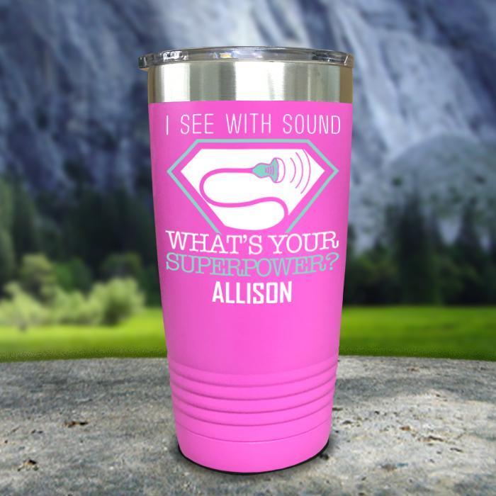 Sonographer Color Printed Tumblers Tumbler ZLAZER 20oz Tumbler Pink 