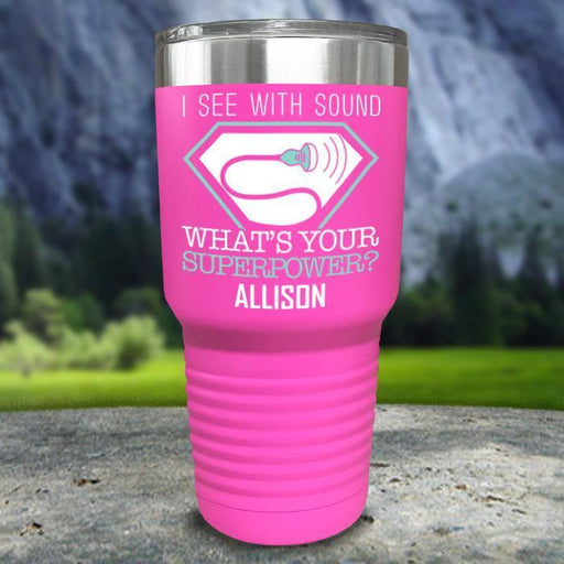 Sonographer Color Printed Tumblers Tumbler ZLAZER 30oz Tumbler Pink 