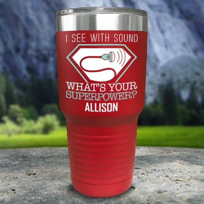 Sonographer Color Printed Tumblers Tumbler ZLAZER 30oz Tumbler Red 