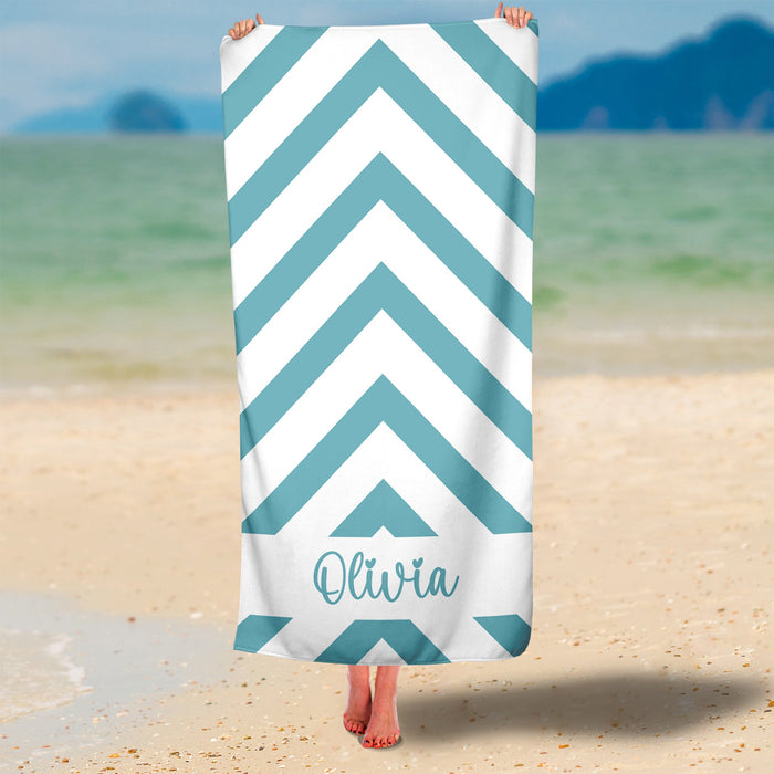 Personalized Strips Premium Beach/Pool Towel