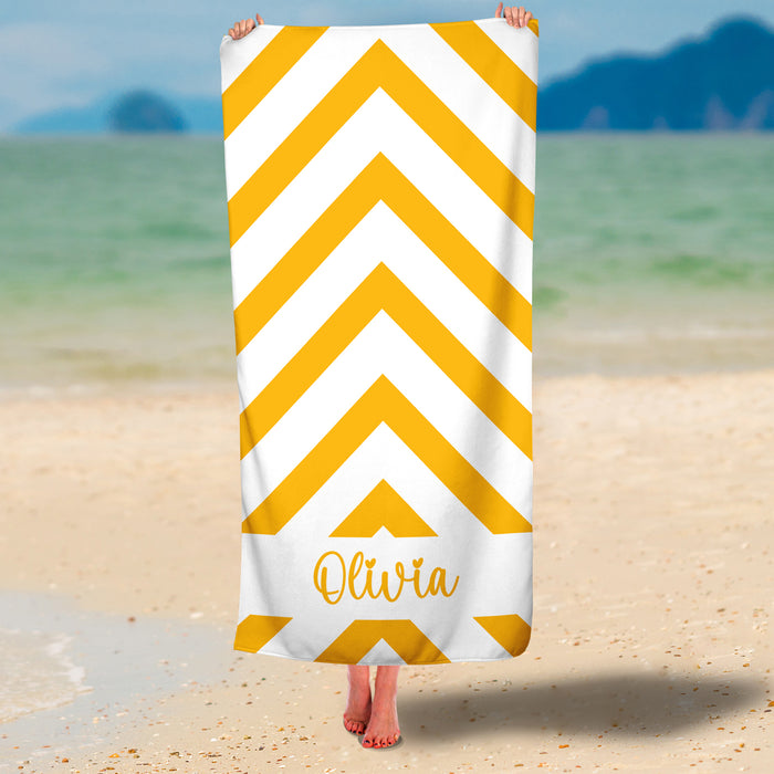 Personalized Strips Premium Beach/Pool Towel