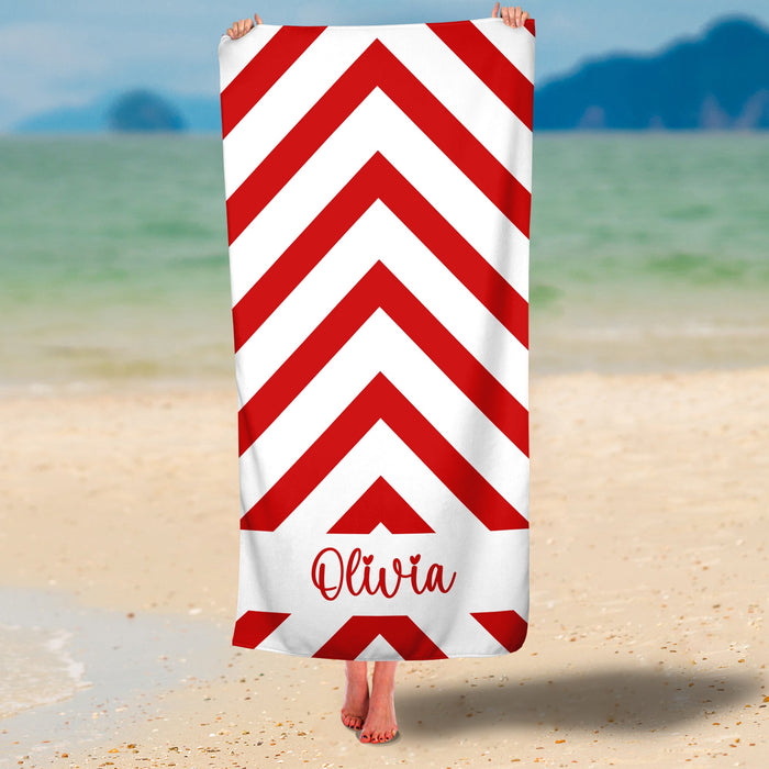 Personalized Strips Premium Beach/Pool Towel