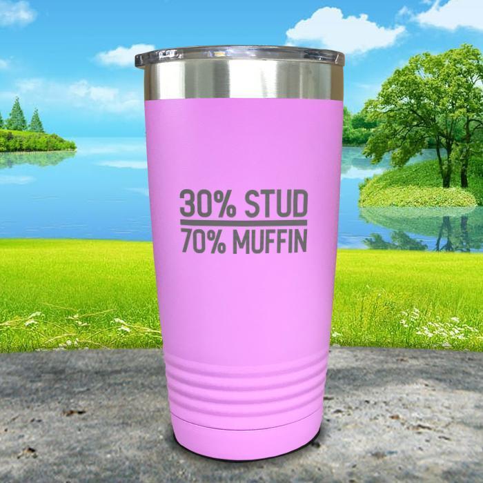 30% Stud 70% Muffin Engraved Tumbler Tumbler ZLAZER 20oz Tumbler Lavender 