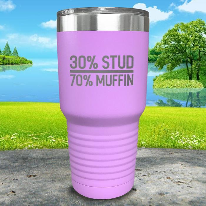 30% Stud 70% Muffin Engraved Tumbler Tumbler ZLAZER 30oz Tumbler Lavender 