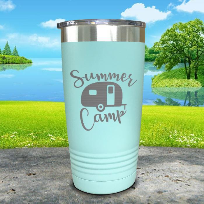 Summer Camp Engraved Tumbler Tumbler ZLAZER 20oz Tumbler Mint 