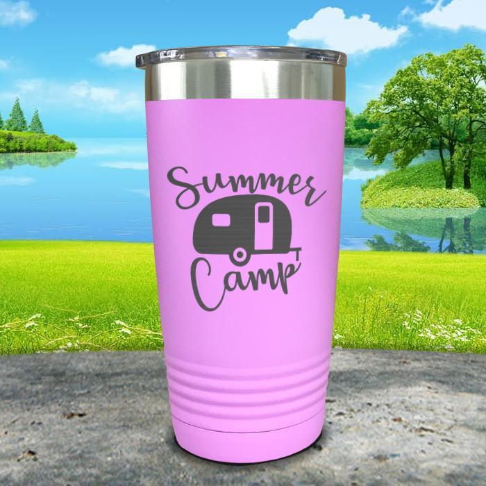 Summer Camp Engraved Tumbler Tumbler ZLAZER 20oz Tumbler Lavender 