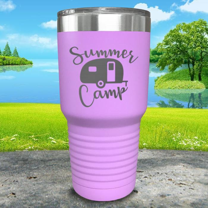 Summer Camp Engraved Tumbler Tumbler ZLAZER 30oz Tumbler Lavender 