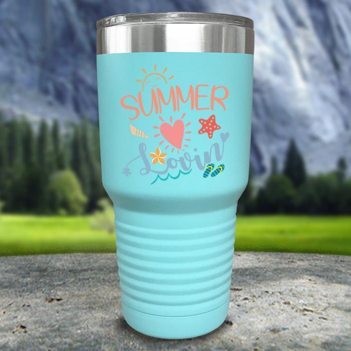 Summer Lovin' Color Printed Tumblers Tumbler ZLAZER 30oz Tumbler Mint 